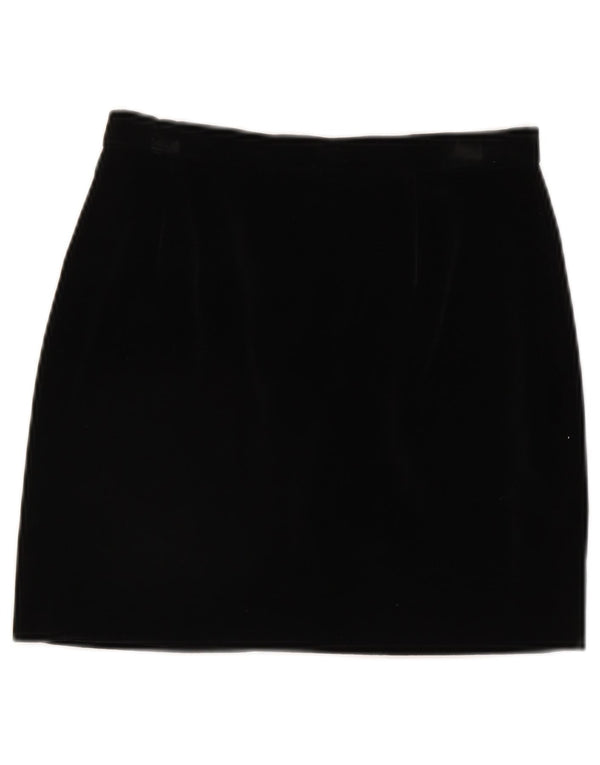 Elizabeth Ascot Womens Velvet Mini Skirt IT 42 Medium W28 Black