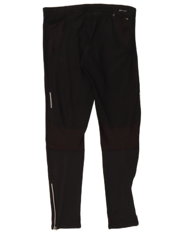 Nike Womens Dri Fit Leggings UK 14 Medium  Black Polyester