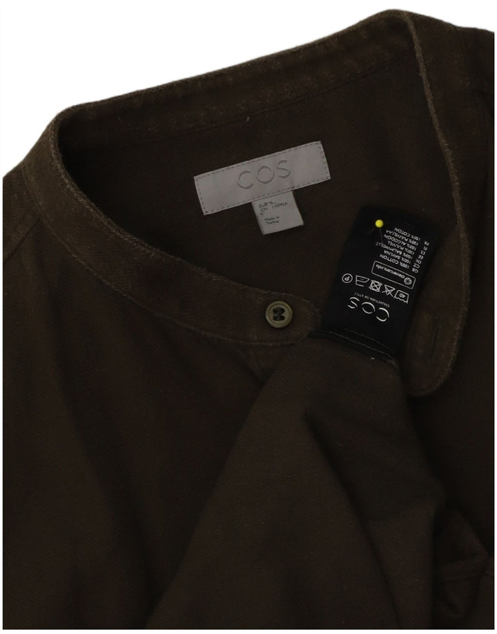 Camicia Cos da uomo piccola in cotone kaki