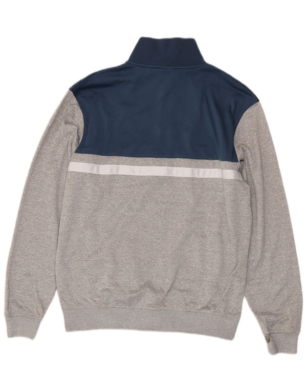 Ellesse Veste de survêtement pour homme Large Gris Colorblock Polyester