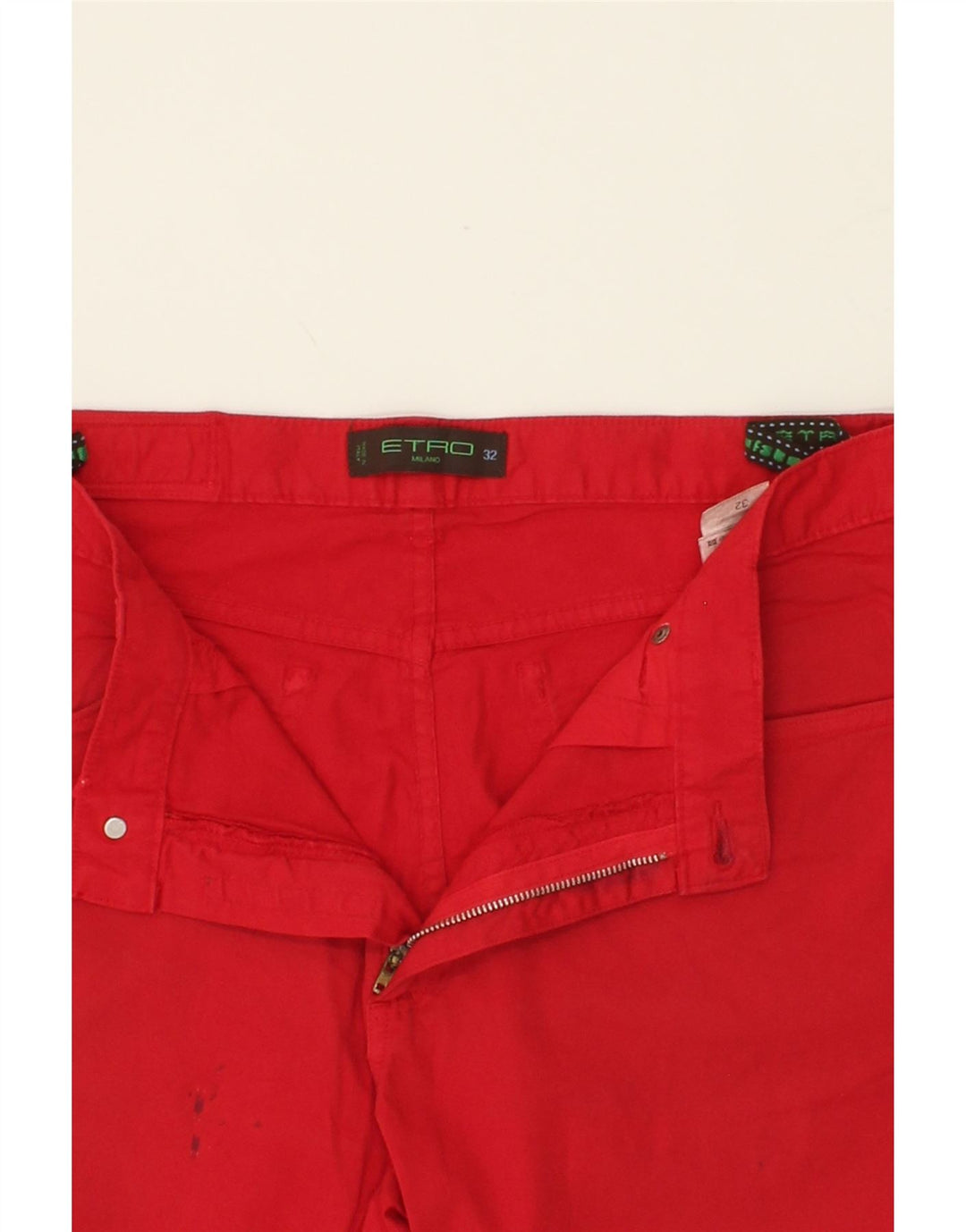 ETRO Womens Milano Straight Jeans W32 L27 Red Cotton Vintage Etro and Second-Hand Etro from Messina Hembry 