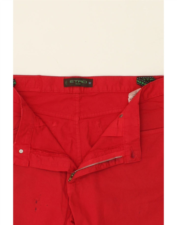 ETRO Womens Milano Straight Jeans W32 L27 Red Cotton Vintage Etro and Second-Hand Etro from Messina Hembry 