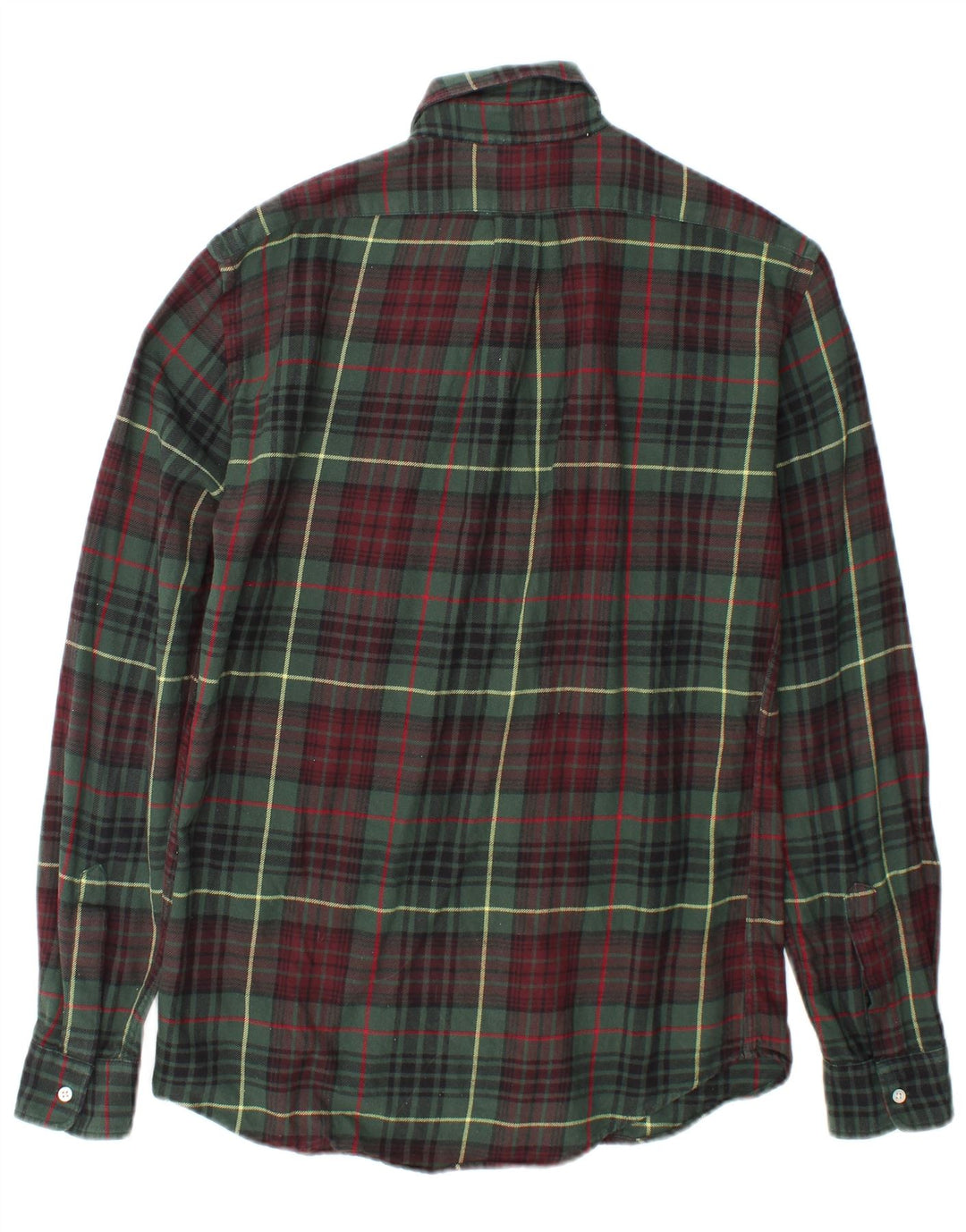 Aspesi Chemise Flanelle Homme Petit Carreau Vert Coton