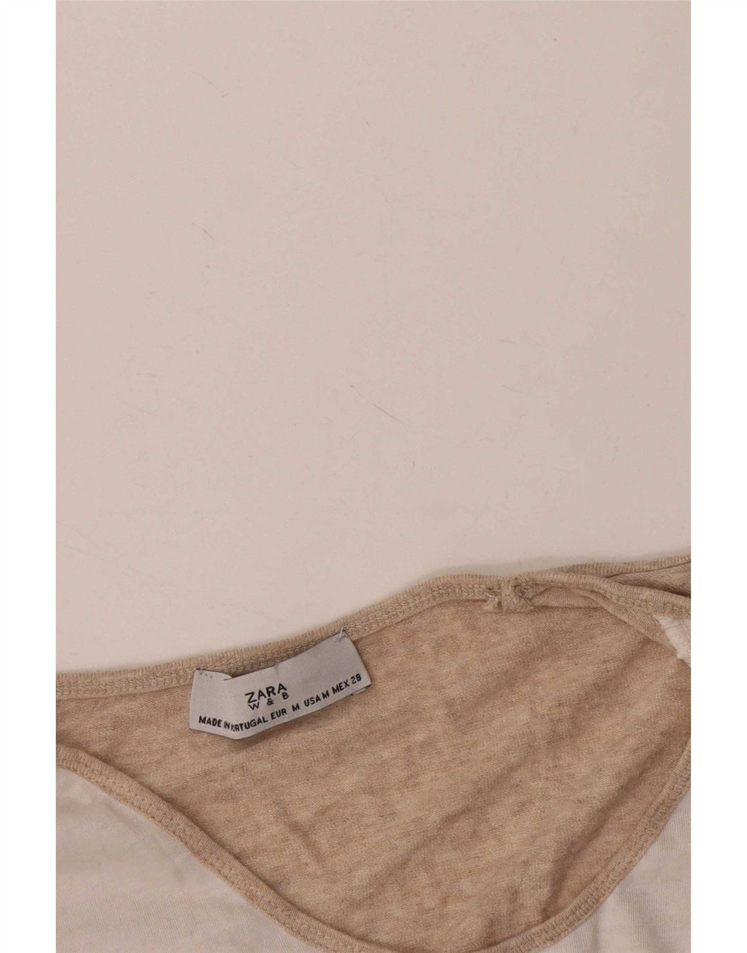 Zara Womens Graphic T-Shirt Top UK 14 Medium White Colourblock