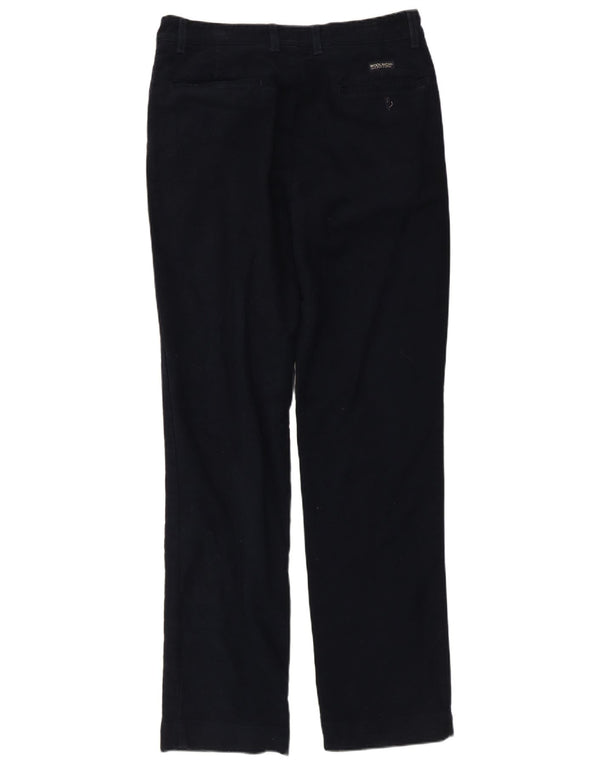 Woolrich Mens Straight Chino Trousers W33 L33 Navy Blue Cotton