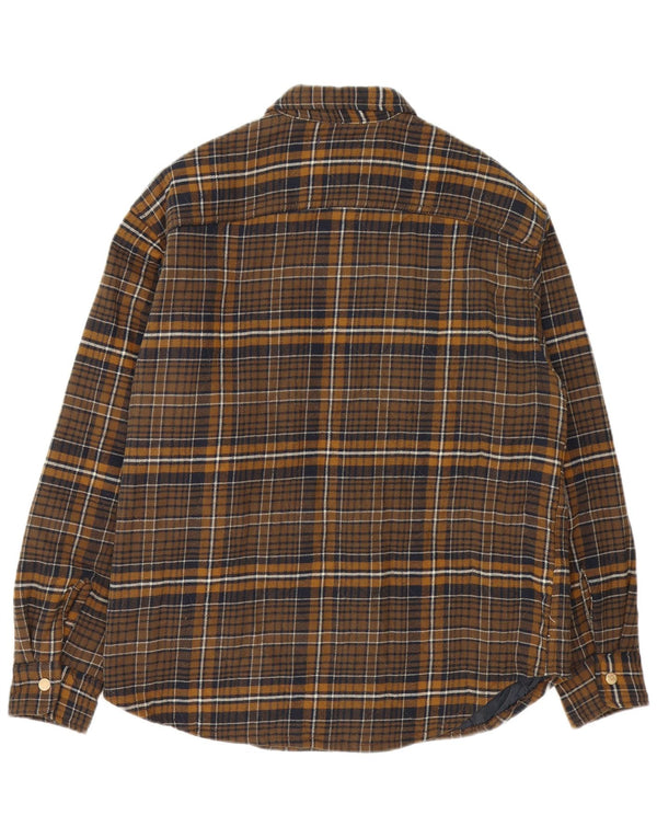Jack & Jones Ανδρικό πουκάμισο Ξυλοκόπος Φανελένιο μεγάλο καφέ βαμβακερό