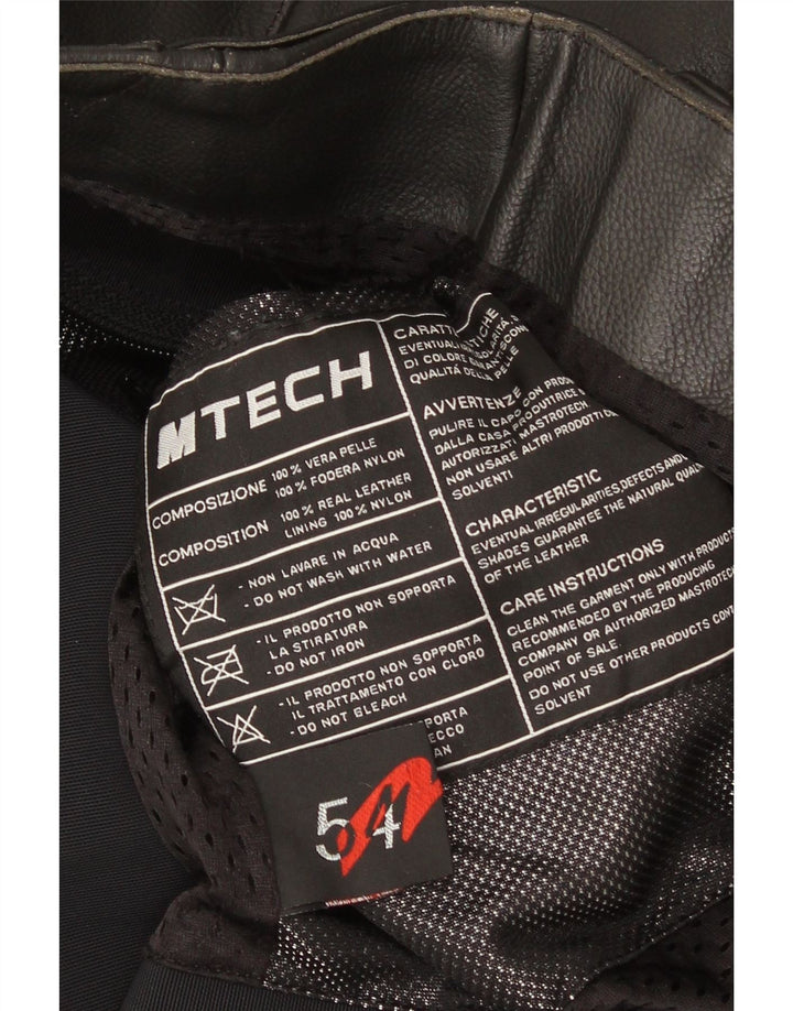 Jachetă de curse din piele pentru motocicletă pentru bărbați M Tech IT 54 XL, negru, color block