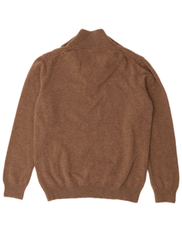Gant Boys Zip Neck Jumper Sweater 14-15 år Brun lammeuld