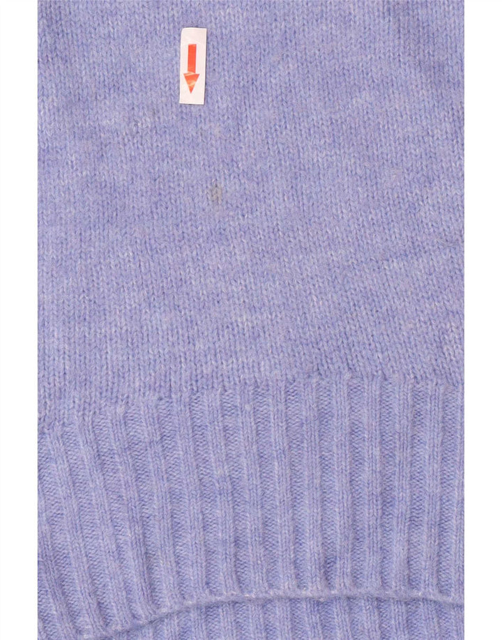 Damski sweter oversize Massimo Dutti z okrągłym dekoltem UK 10 Small Blue