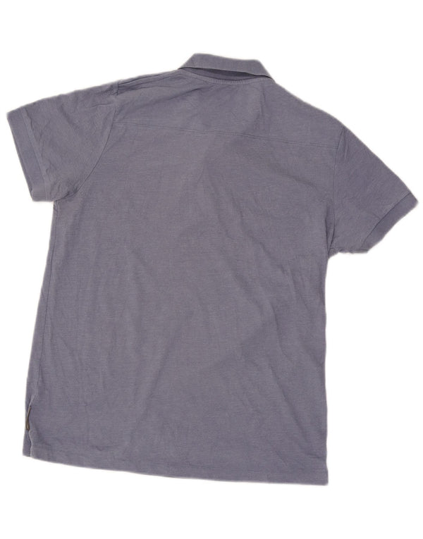 French Connection Mens Polo Shirt Large Blue Cotton