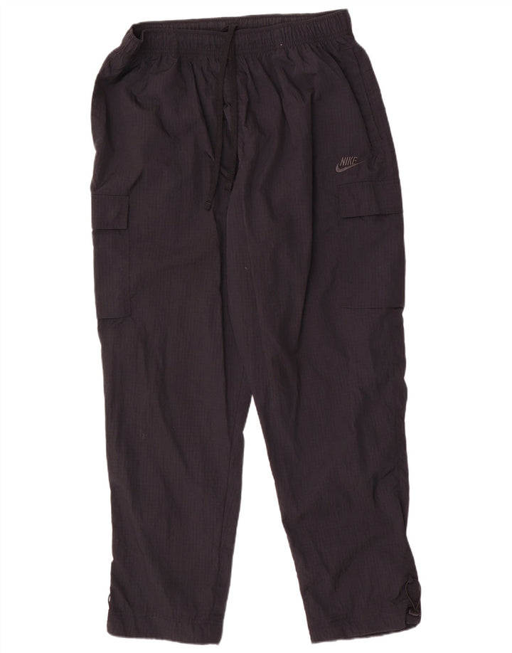 Nike Mens Cargo Tracksuit Trousers XL  Black Check Nylon