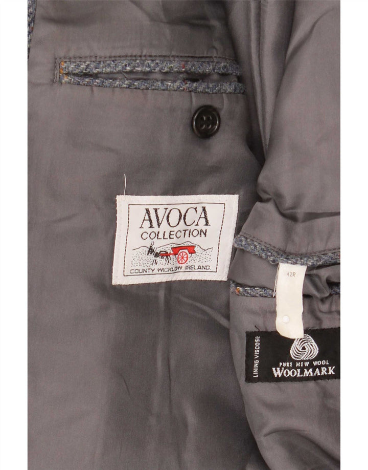Jaqueta Blazer Masculina Avoca com 3 Botões UK 42 XL Lã Cinza