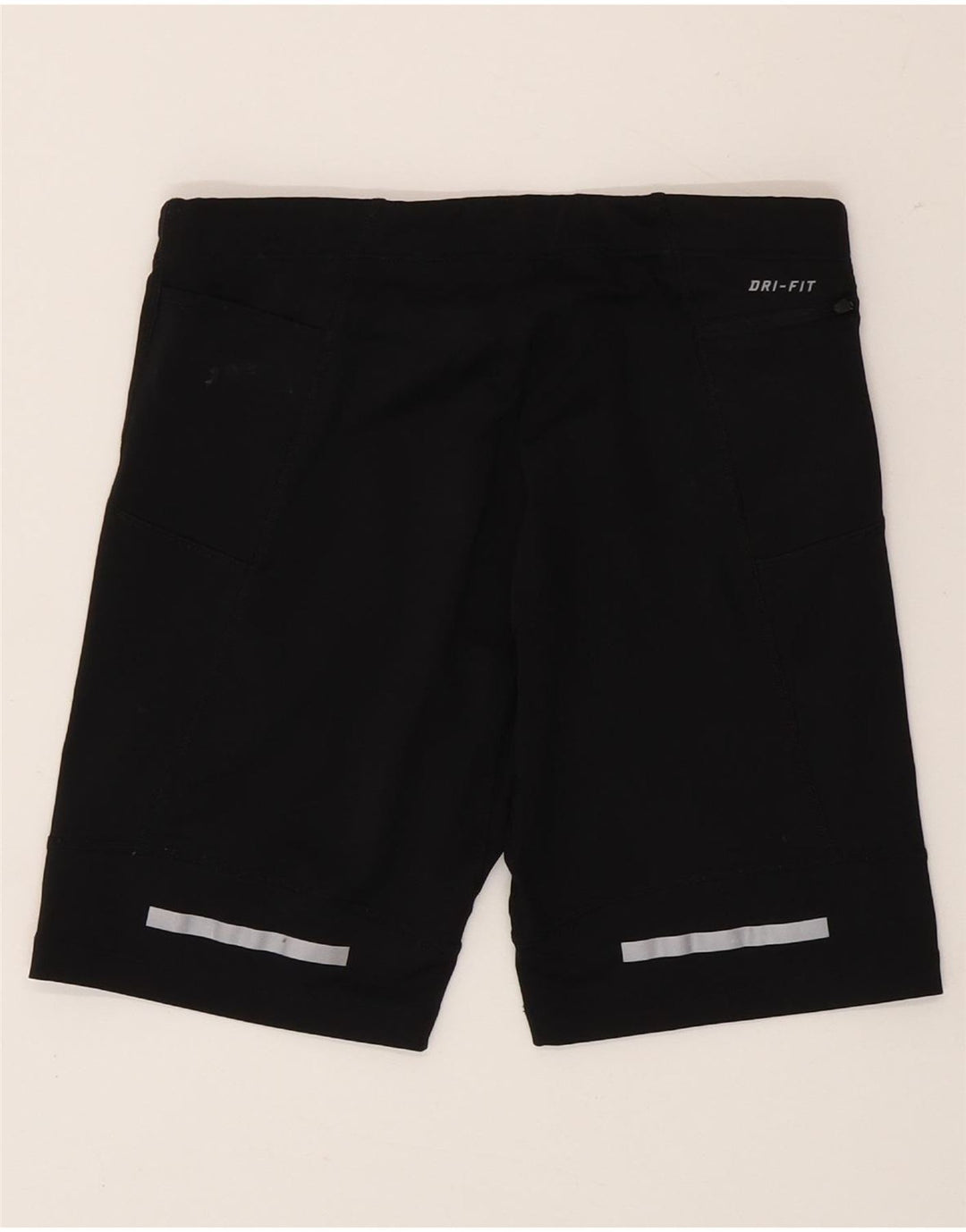 Nike Womens Dri Fit Sport Shorts UK 12 Medium Black Colourblock Polyester