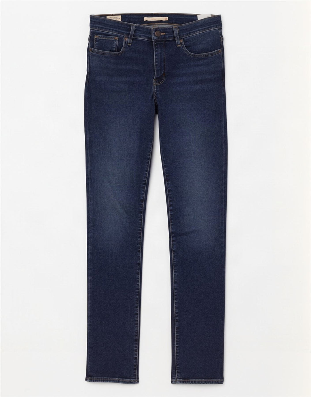 Levi's Dame 712 Slim Jeans W28 L30 Marineblå Bomuld