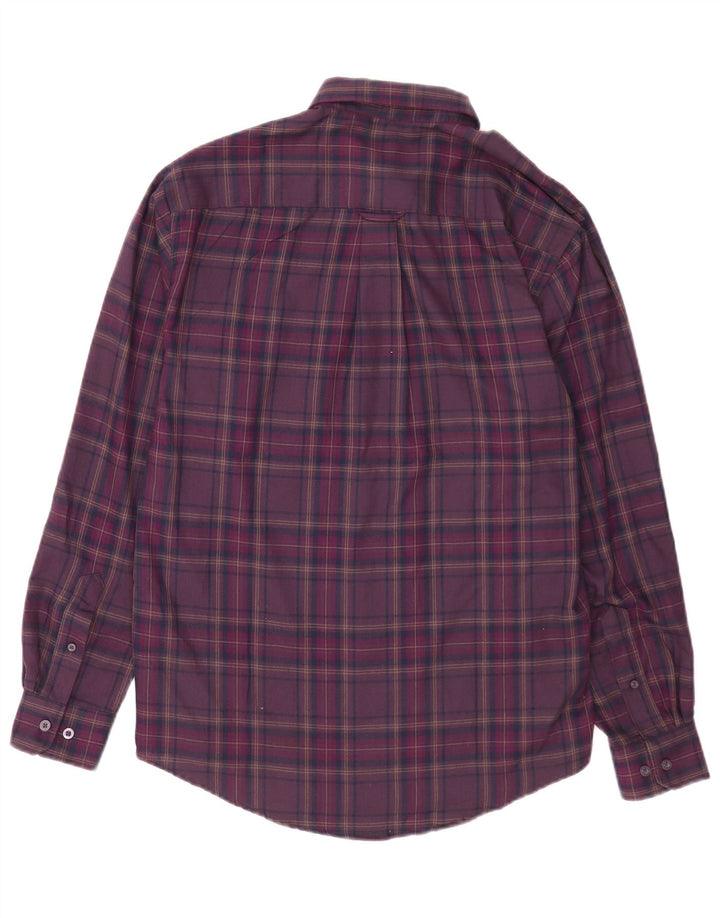 James Pringle herre flannelskjorte medium lilla ternet polyester