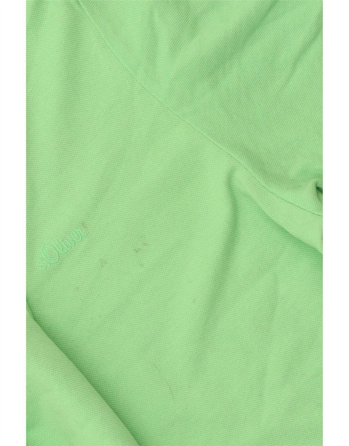 S.Oliver Mens Regular Fit Polo Shirt Large Green Polyester