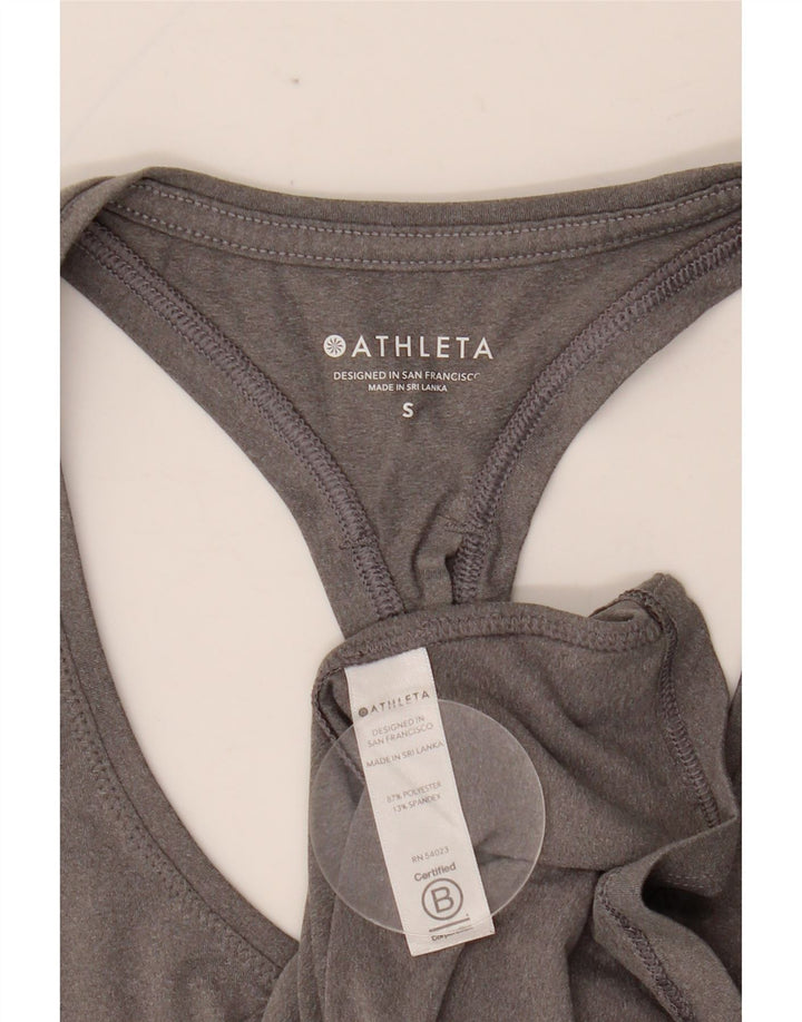 Colete feminino ATHLETA UK 8 pequeno poliéster cinza