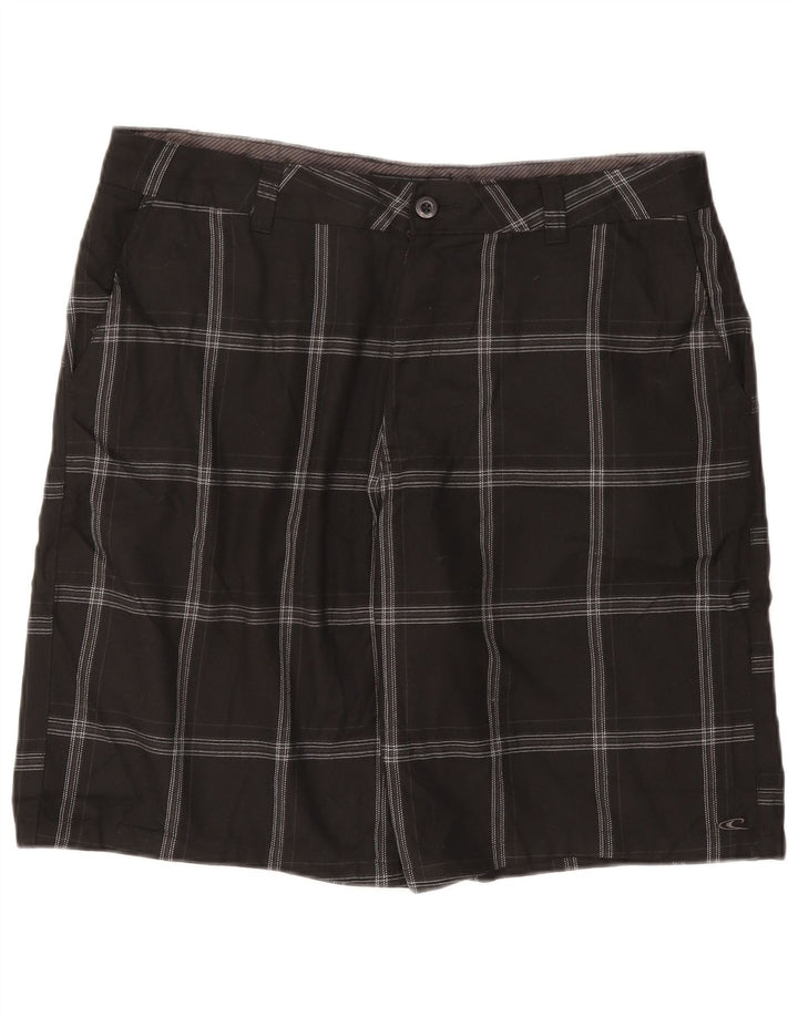 O'Neill Mens Chino Shorts W38 XL Black Check Polyester