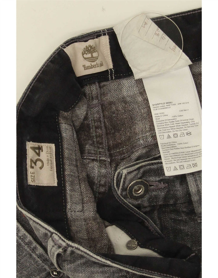 Timberland Mens Thompson Straight Jeans W34 L30 Grey Cotton