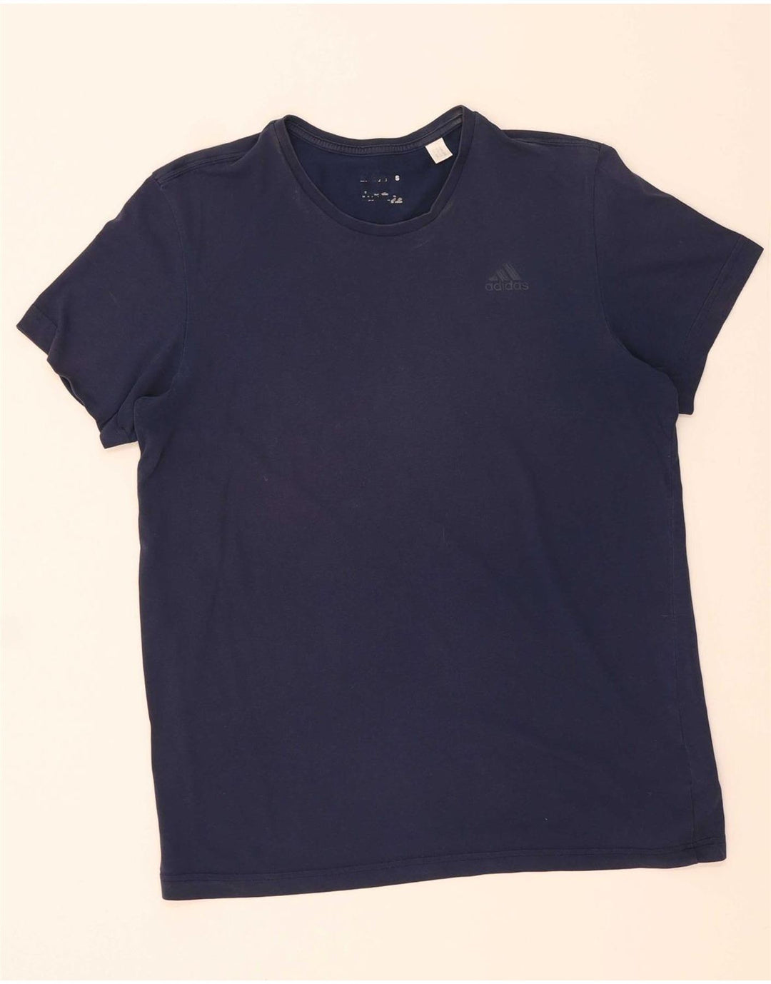 ADIDAS Mens Climalite T-Shirt Top Medium Navy Blue Cotton