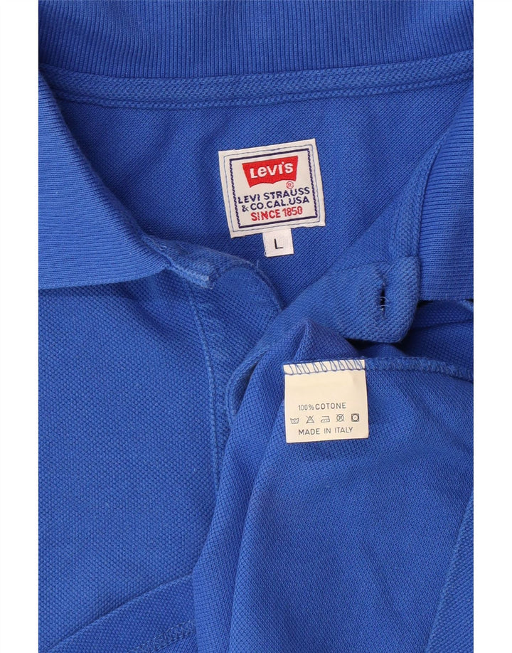 LEVI'S Poloshirt til mænd Stor blå bomuld
