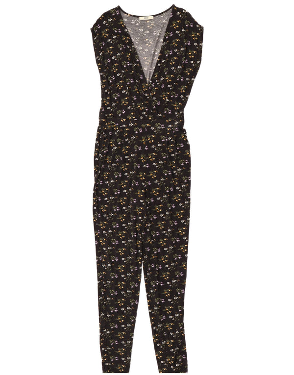Γυναικεία αμάνικη φόρμα Oasis UK 12 Medium Black Floral Viscose