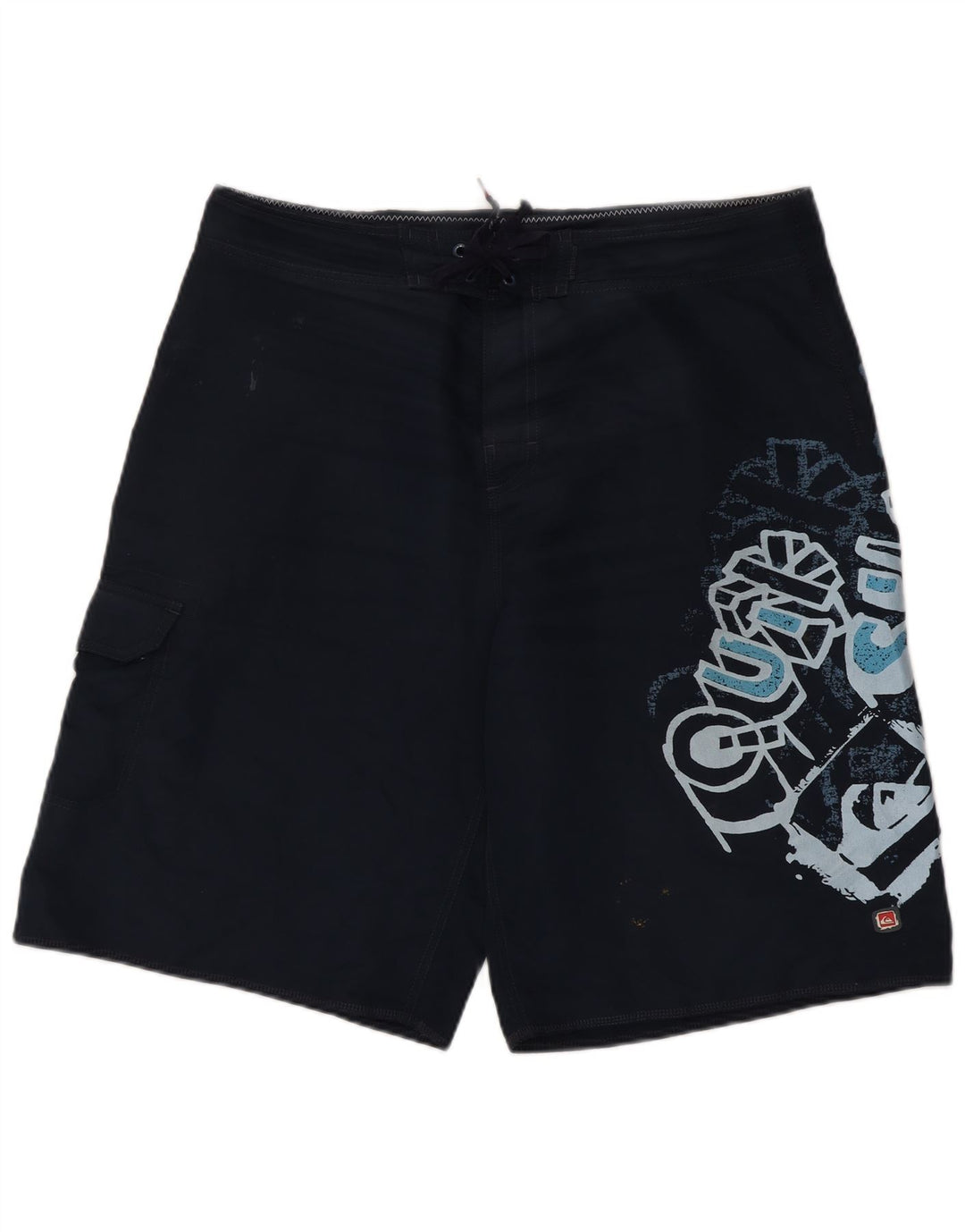 Quiksilver Mens Graphic Swimming Shorts Large Navy Blue Polyester