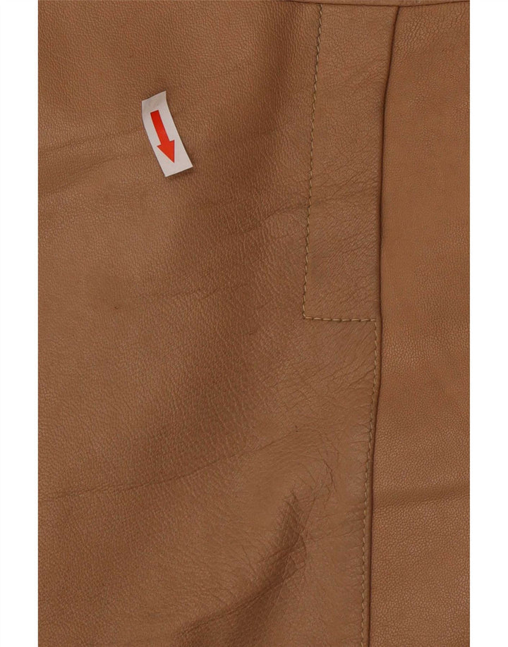 Vintage Mens Leather Jacket Small Brown