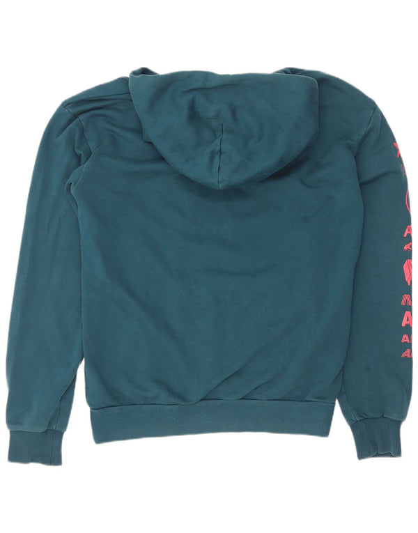 Felpa con cappuccio grafica da uomo Adidas Small in cotone blu