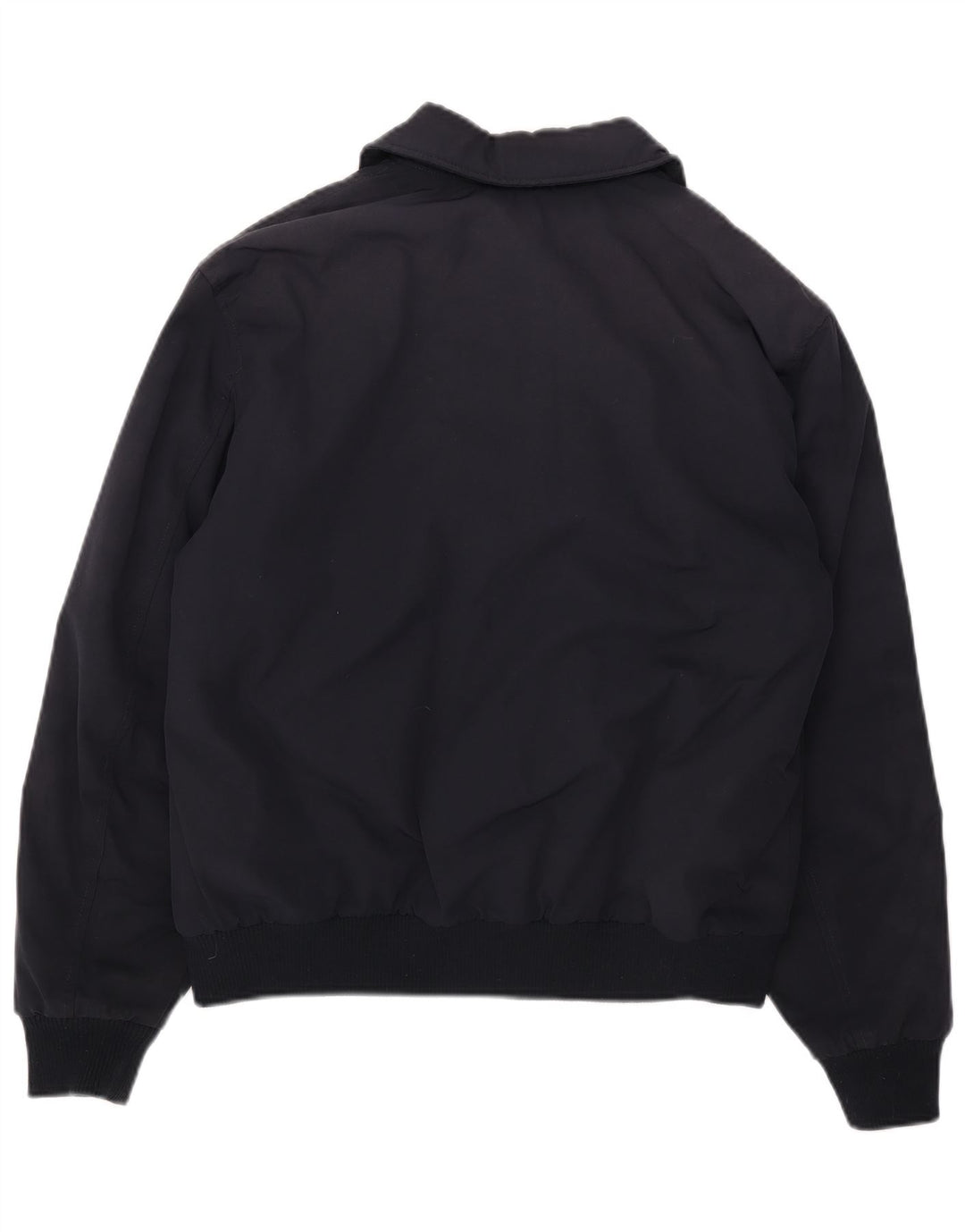Zara Mens Bomber Jacket UK 38 Medium Navy Blue Polyester