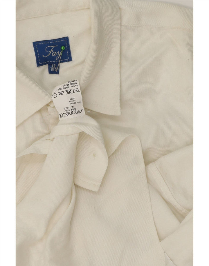 Fay Boys Shirt 11-12 Years White Cotton