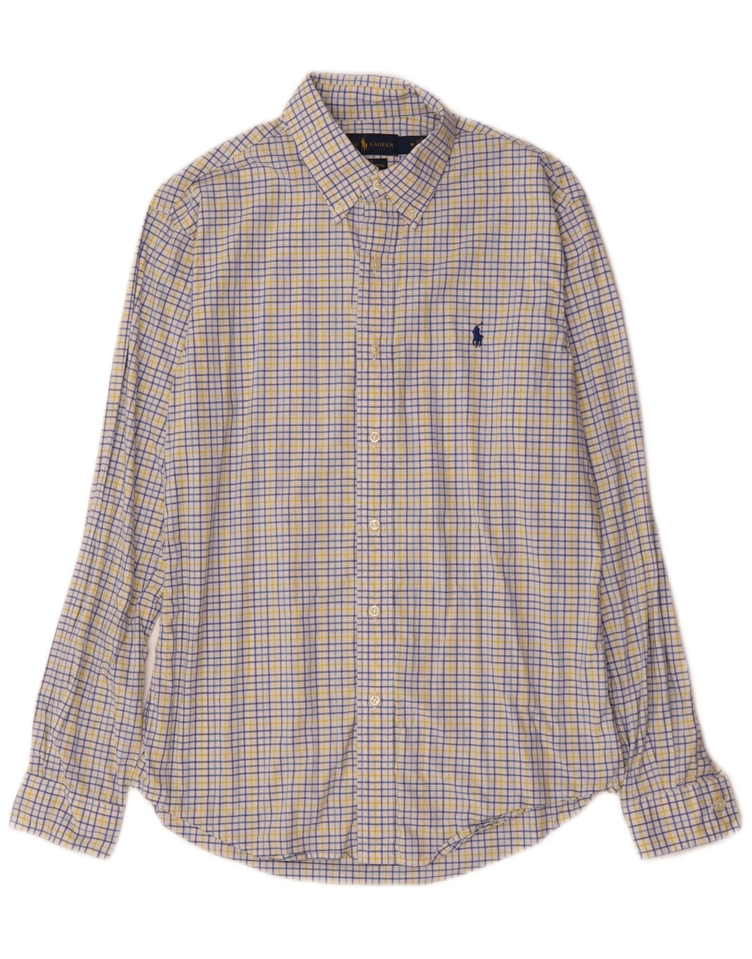 Ralph Lauren Herre Slim Fit skjorte Medium hvid ternet bomuld