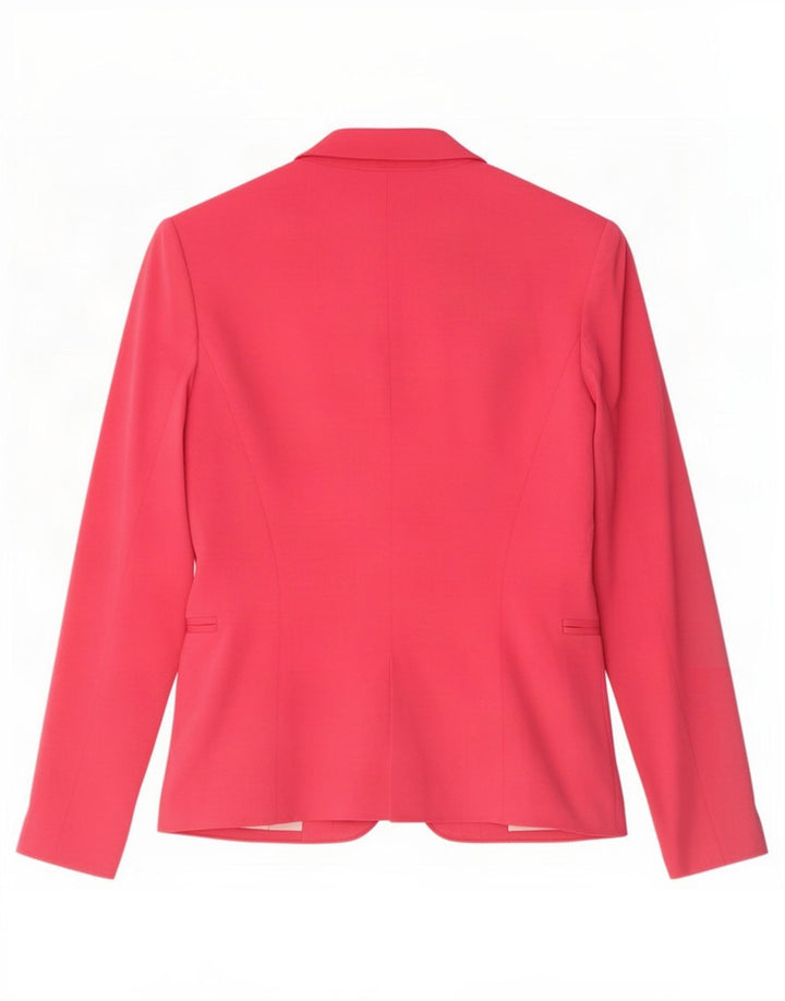 Zara Womens 1 Button Blazer Jacket UK 10 Small Pink Viscose