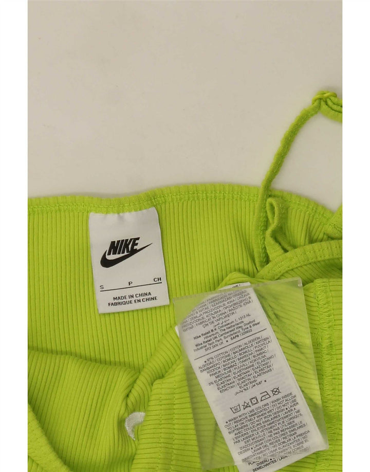 Canottiera corta Nike da donna UK 8 piccola in cotone verde