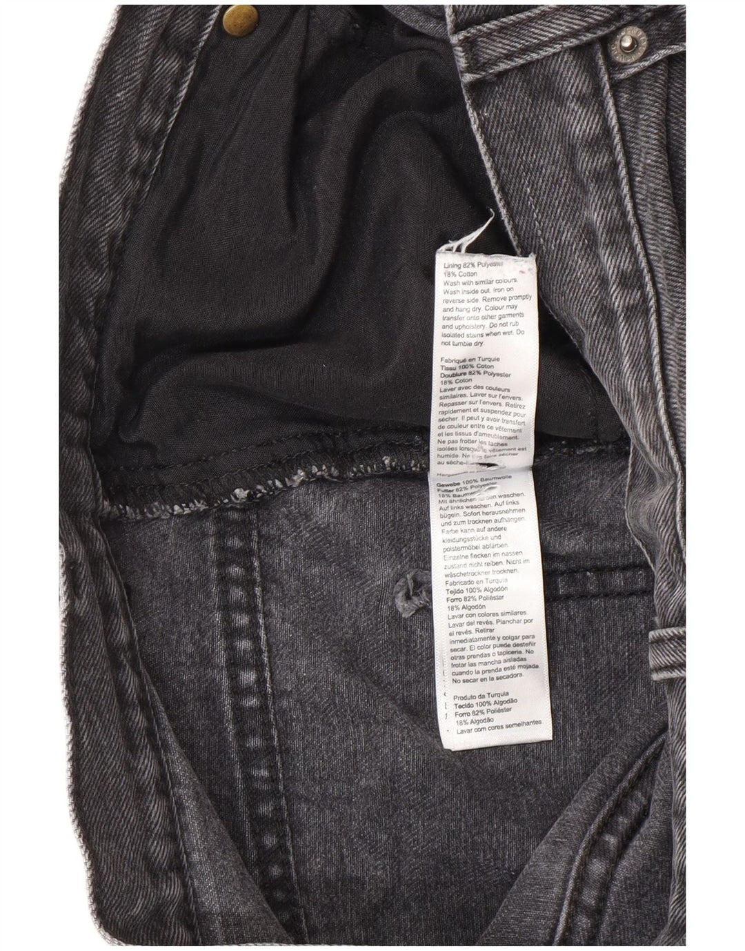 Topshop Womens Baggy Loose Jeans W30 L32 Black Polyester