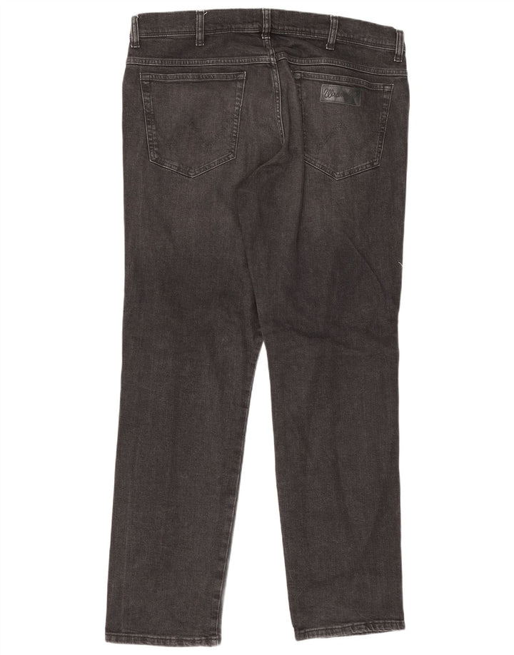 Wrangler Mens Texas Slim Jeans W38 L34 Grey Cotton