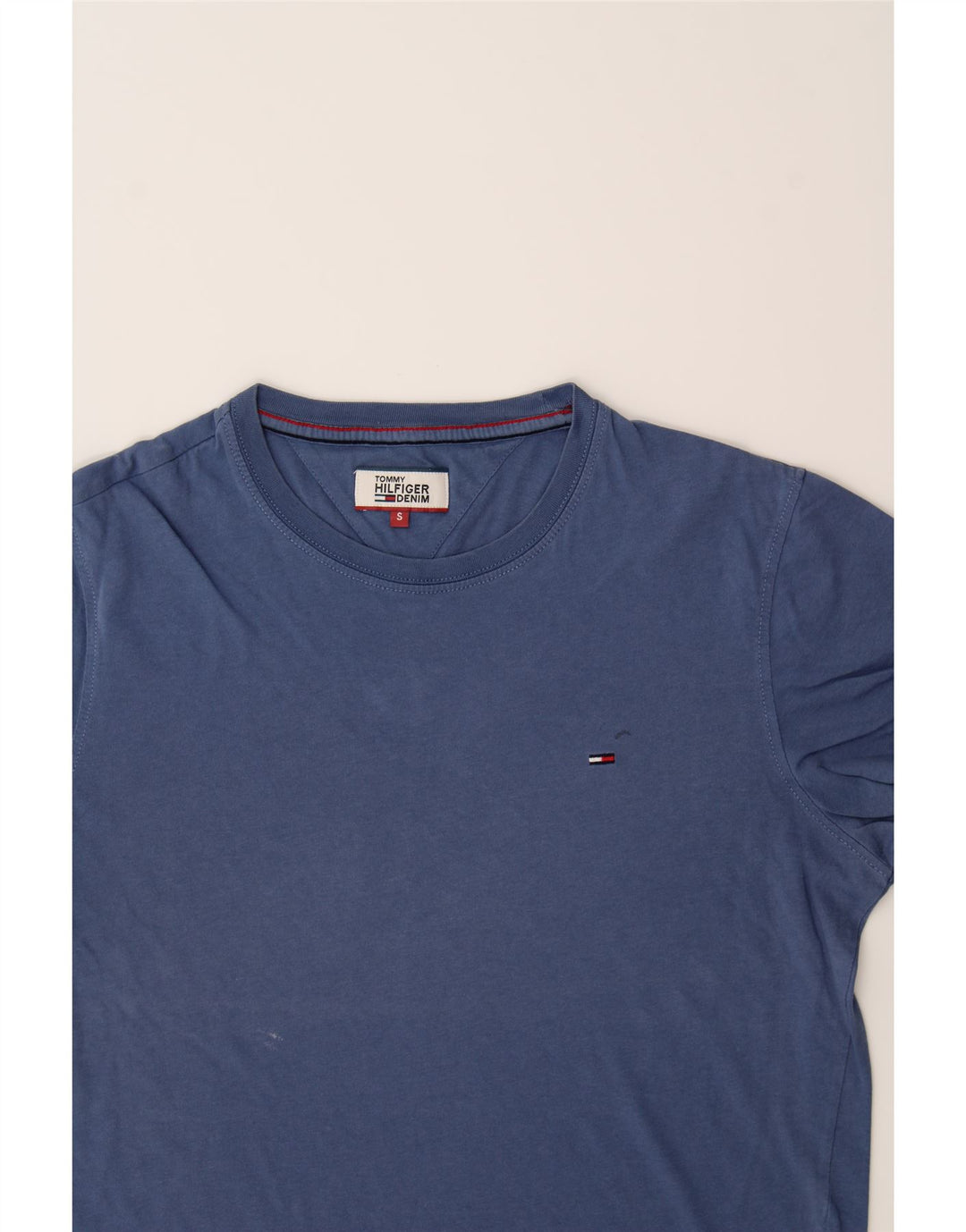 TOMMY HILFIGER Mens T-Shirt Top Small Navy Blue Vintage Tommy Hilfiger and Second-Hand Tommy Hilfiger from Messina Hembry 