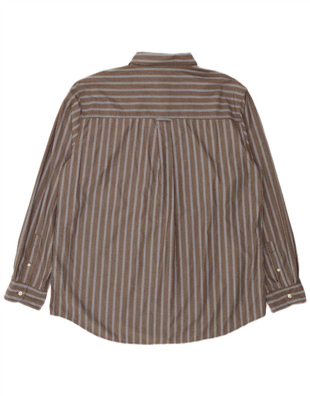 Chaps Herren-Hemd, pflegeleicht, XL, graue Nadelstreifen-Baumwolle