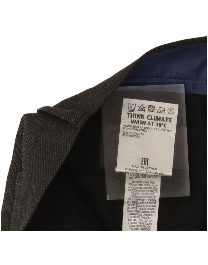 Marks & Spencer Mens Slim Suit Trousers W32 L29 Grey Polyester