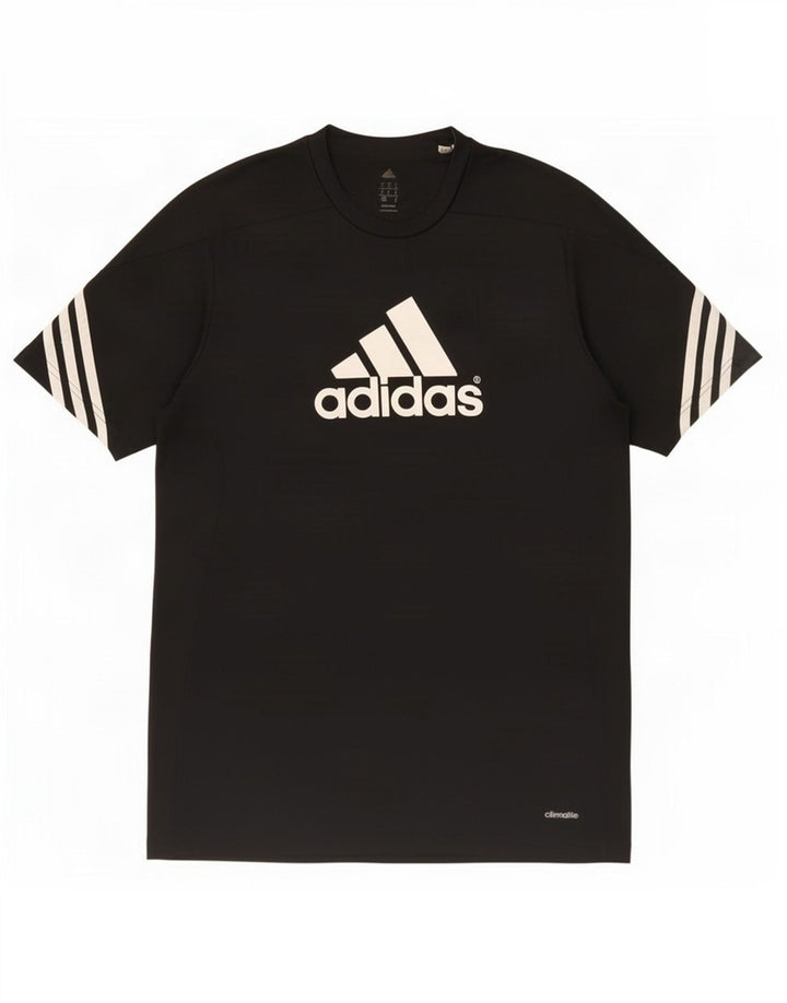 Adidas Herren Climalite Graphic T-Shirt Top Medium Schwarz Polyester
