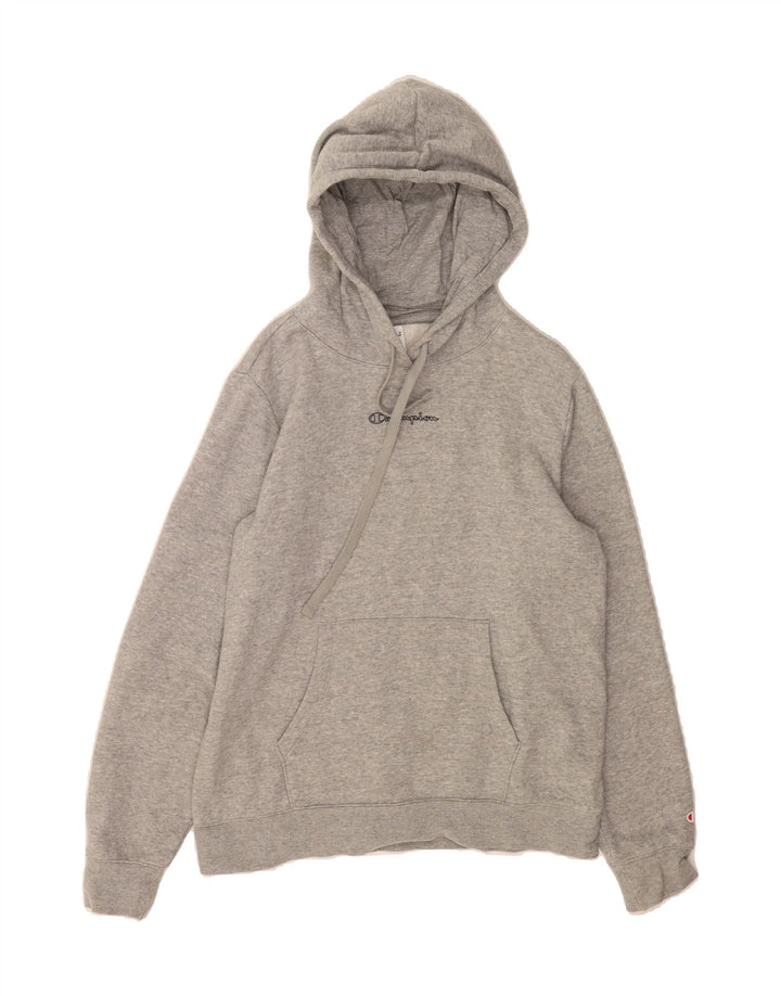 CHAMPION Womens Hoodie Jumper UK 16 Large Grey Cotton Vintage Champion and Second-Hand Champion from Messina Hembry 