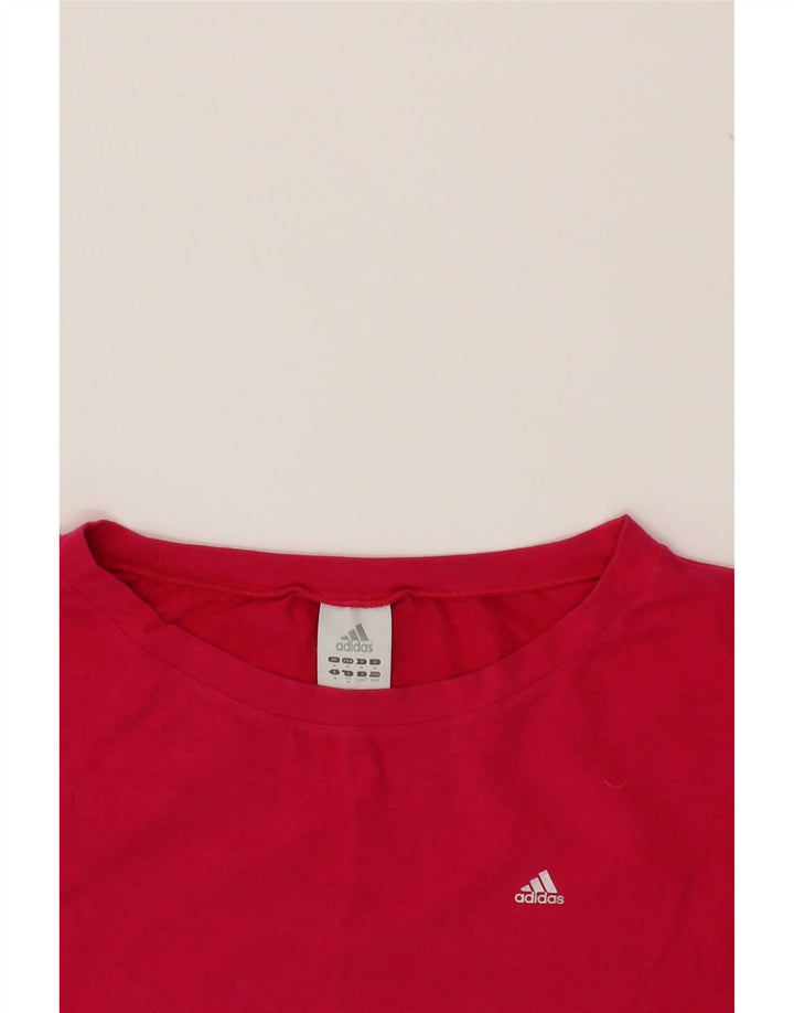 ADIDAS Womens Sweatshirt Jumper UK 14 Medium Pink Cotton Vintage Adidas and Second-Hand Adidas from Messina Hembry 