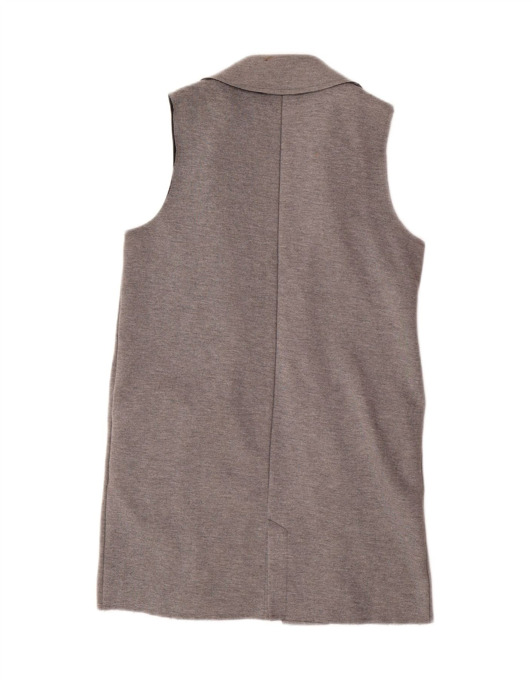 Topshop Gilet Long Femme UK 8 Small Gris Élasthanne