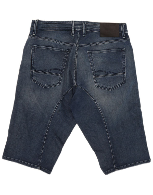 Jack & Jones Mens Loose Fit Denim Shorts Medium W32 Algodón Azul