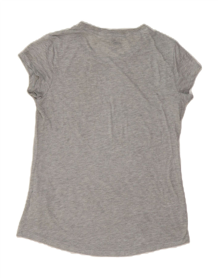 PUMA Womens Graphic T-Shirt Top UK 14 Medium Grey Flecked Polyester Vintage Puma and Second-Hand Puma from Messina Hembry 