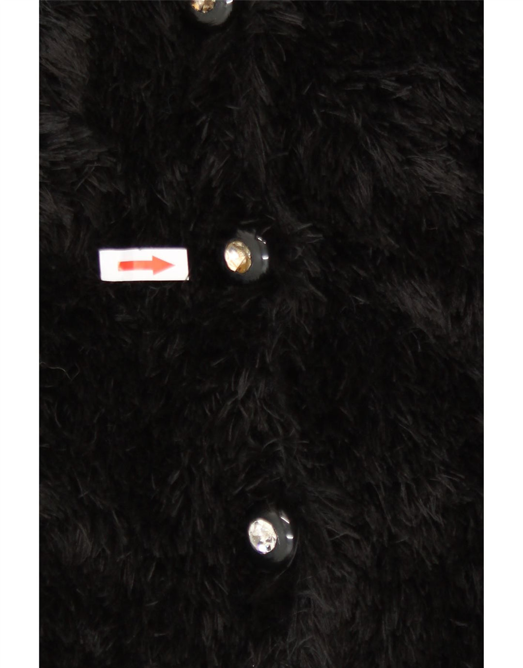 Vintage Womens Faux Fur Jacket UK 10 Small Black