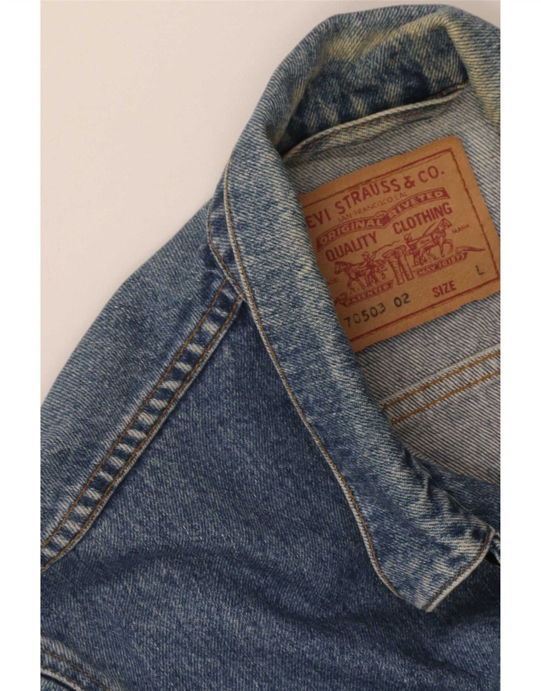 Jaqueta jeans masculina Levi's UK 40 grande azul