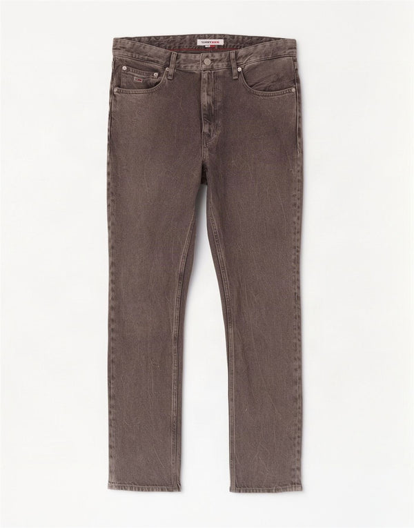 Jeans retos masculinos Tommy Hilfiger W33 L32 algodão cinza