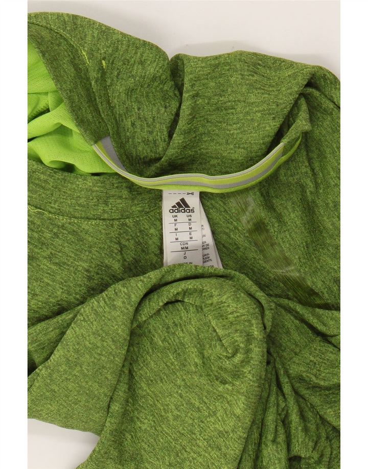 Adidas herre T-shirt top mellemgrøn flekket polyester