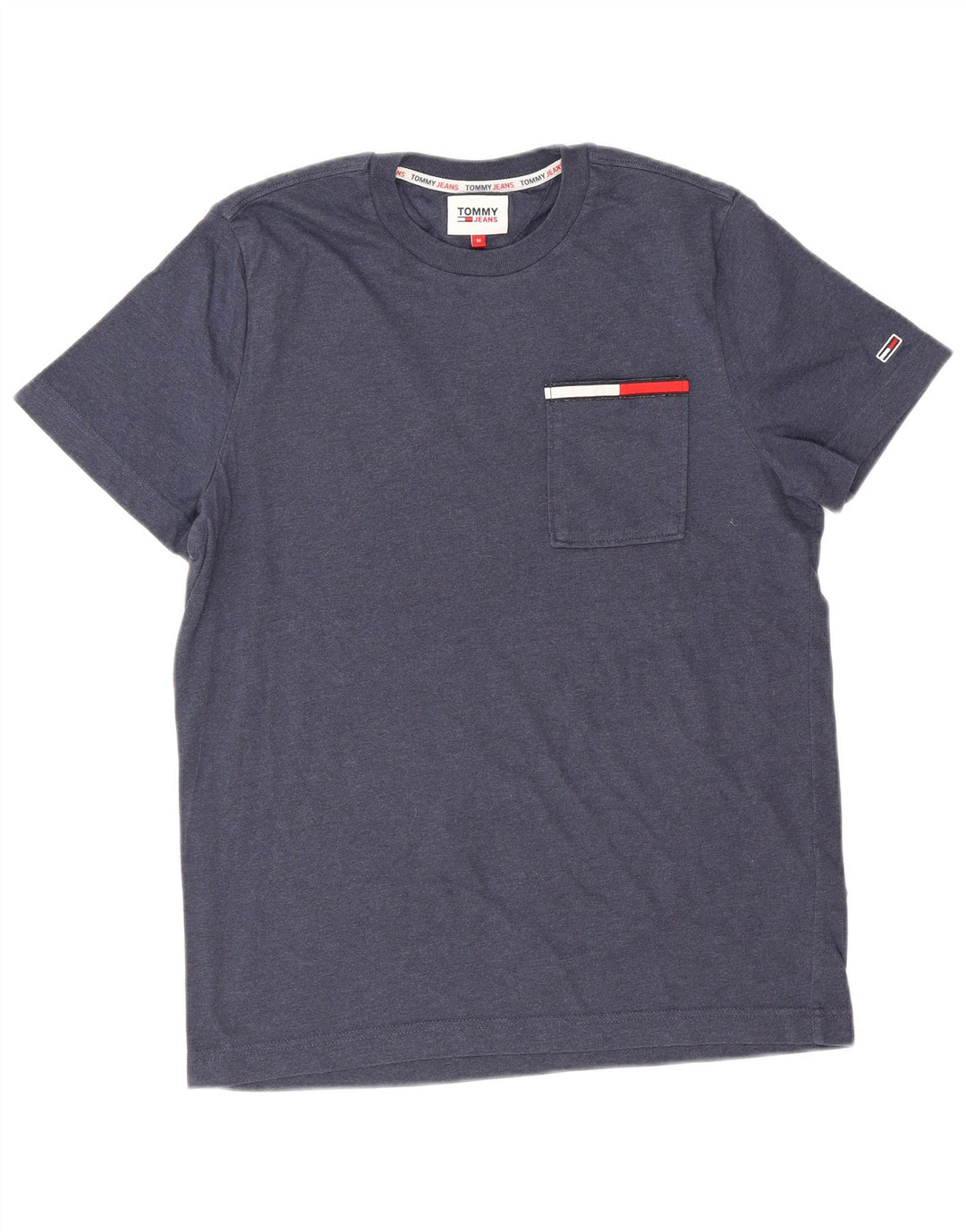 Tommy Hilfiger Mens T-Shirt Top Medium Navy Blue Cotton